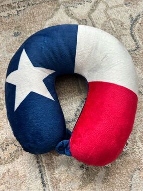 Texas Flag Plush Neck Pillow - Red, White & Blue